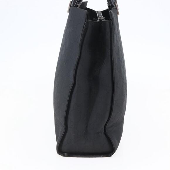 GUCCI GG Canvas Bamboo Hand Bag Nylon Black Silver 002 002 - Picture 4 of 13